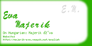 eva majerik business card